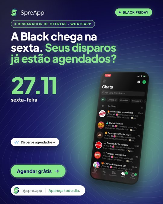 Criativo V19: A Black chega na sexta. Seus disparos já estão agendados?